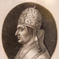 Portret papieża Lucjusza III. XVIII w., Miedzioryt.